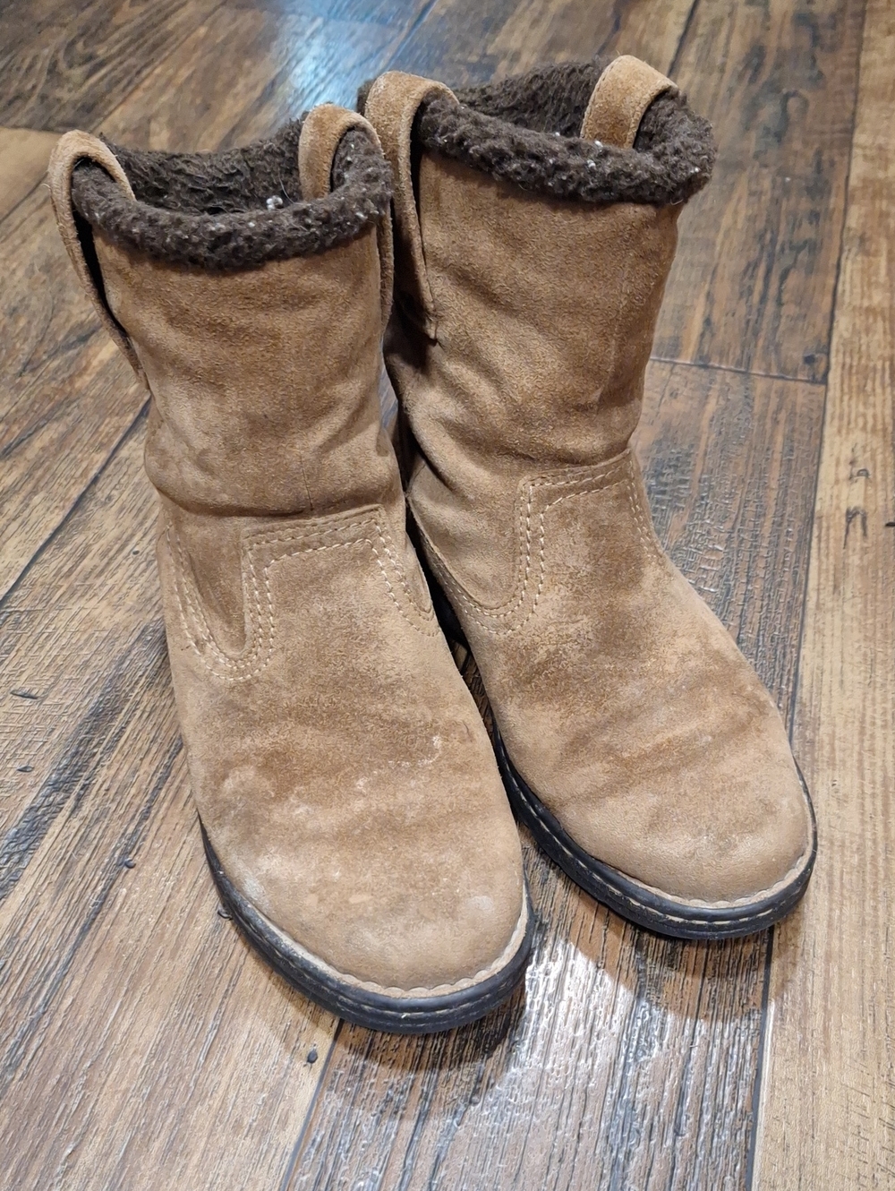 Ariat Brown Suede Winter Boot with Plush Lining